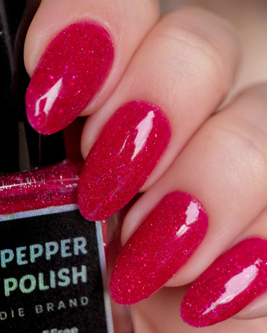Pepper Polish Rainha de Copas pink Glitter Nail Polish I Love My Polish