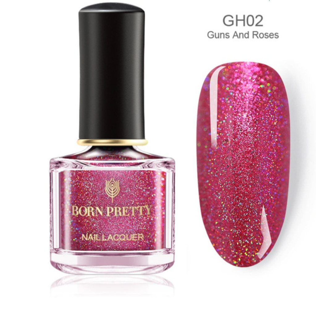 Born Pretty Glitter Holographic Nail Polish- Blush Pink I Love My Polish