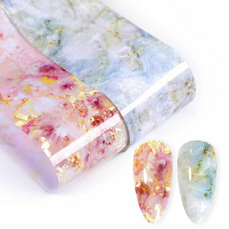 Set of 10 Colorful Marble Foil Box Krupali