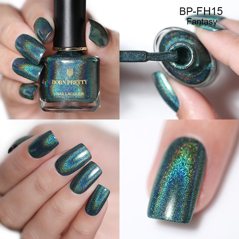 Born Pretty Green Holographic Nail Polish- Fantasy FH15 I Love My Polish