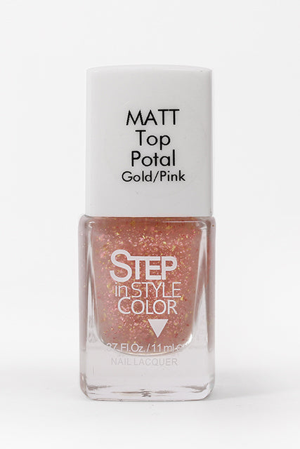 Step - Top matt “Step in Style” Potal Gold/Pink I Love My Polish