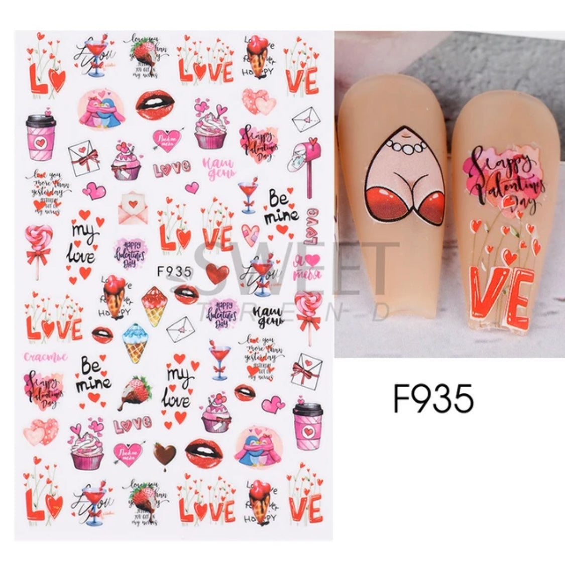 Valentine's Day Cute Couple Heart Stickers I Love My Polish