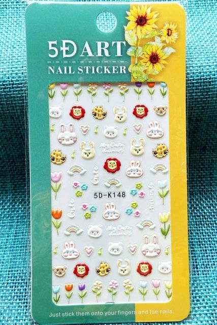 Autumn & Garden Row 5D Nail Sticker Sheet I Love My Polish
