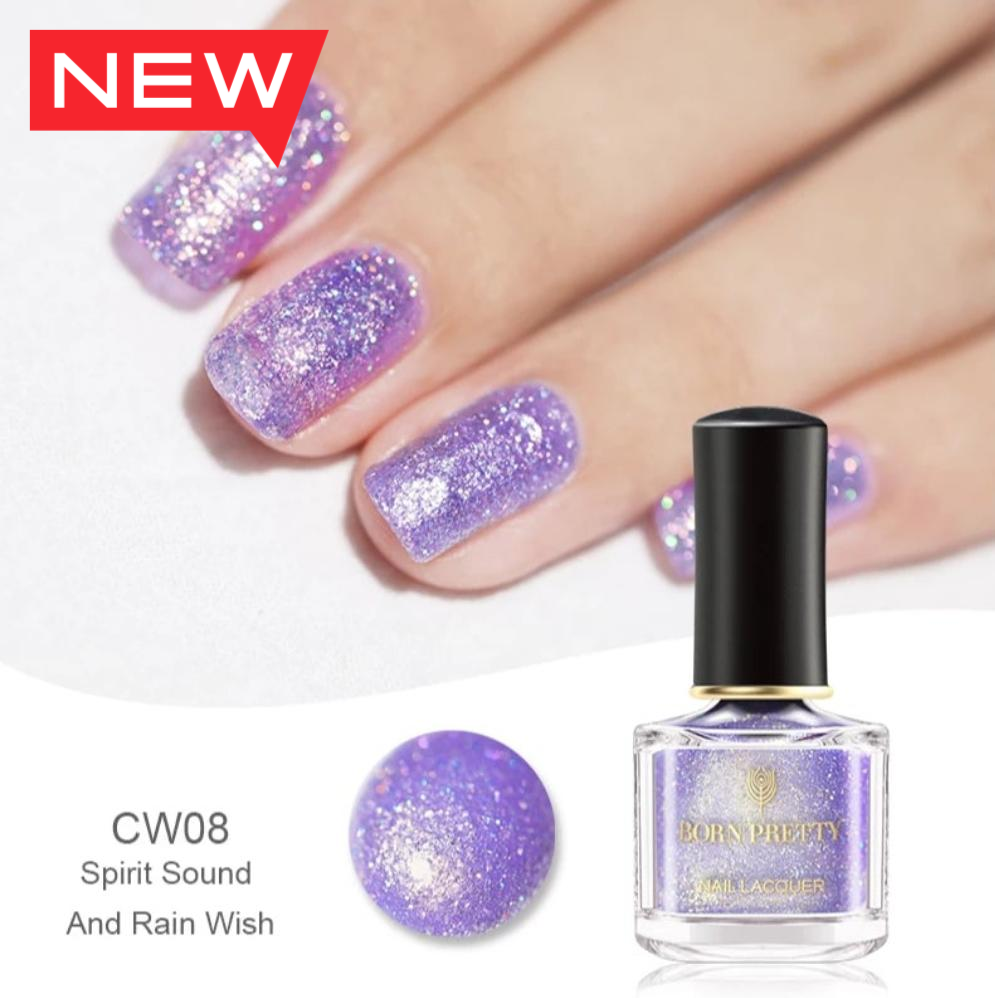 Born Pretty Pastel Purple Glitter Nail Polish CW08 I Love My Polish