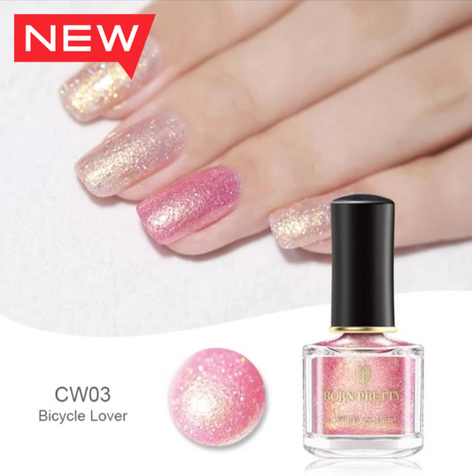 Born Pretty Pastel Pink Glitter Nail Polish - CW03 I Love My Polish