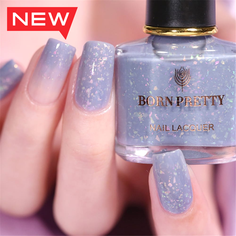 Born Pretty Pastel Mauve Flakies Nail Polish I Love My Polish