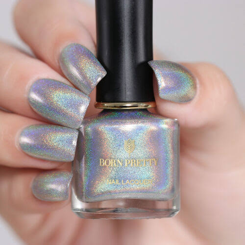 Born Pretty Silver Holographic FH-01 Zeus Sword Nail Polish I Love My Polish