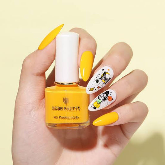 Born Pretty Yellow Stamping Polish BP-AC 03 I Love My Polish
