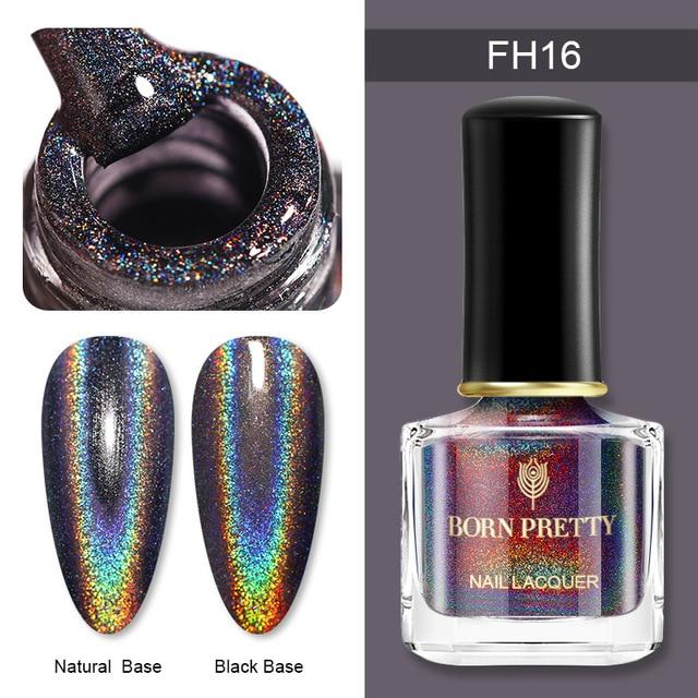 Born Pretty Black Holographic Nail Polish-  Four Seasons FH16 I Love My Polish